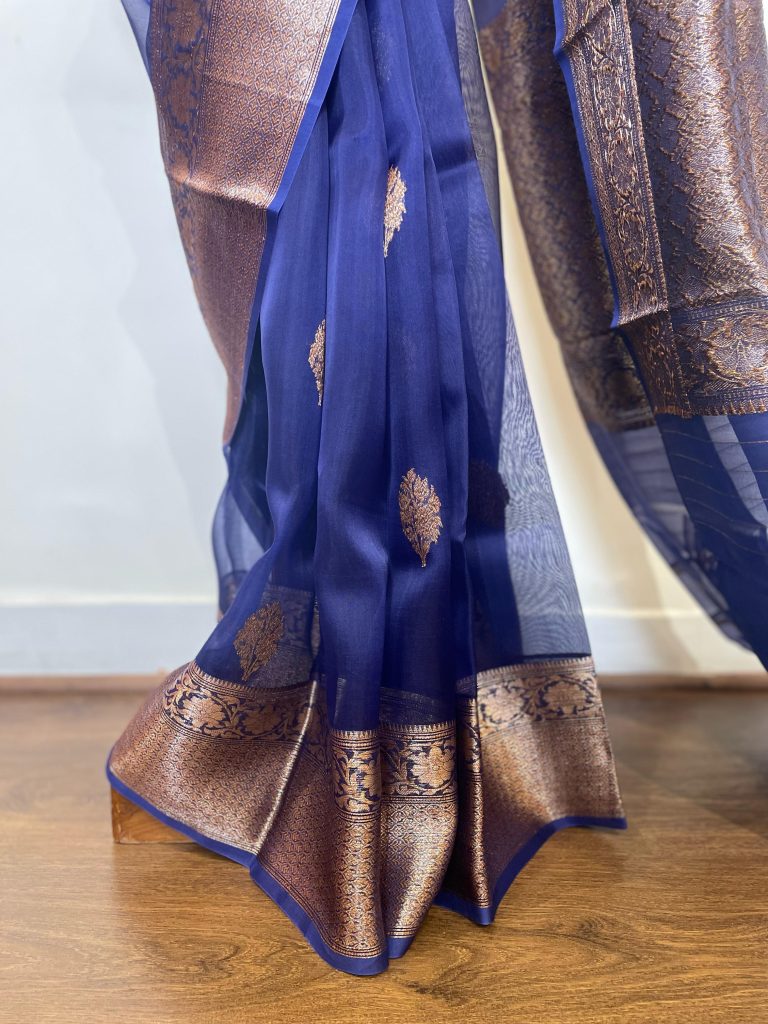 SILK ORGANZA BANARASI SAREE - Image 4
