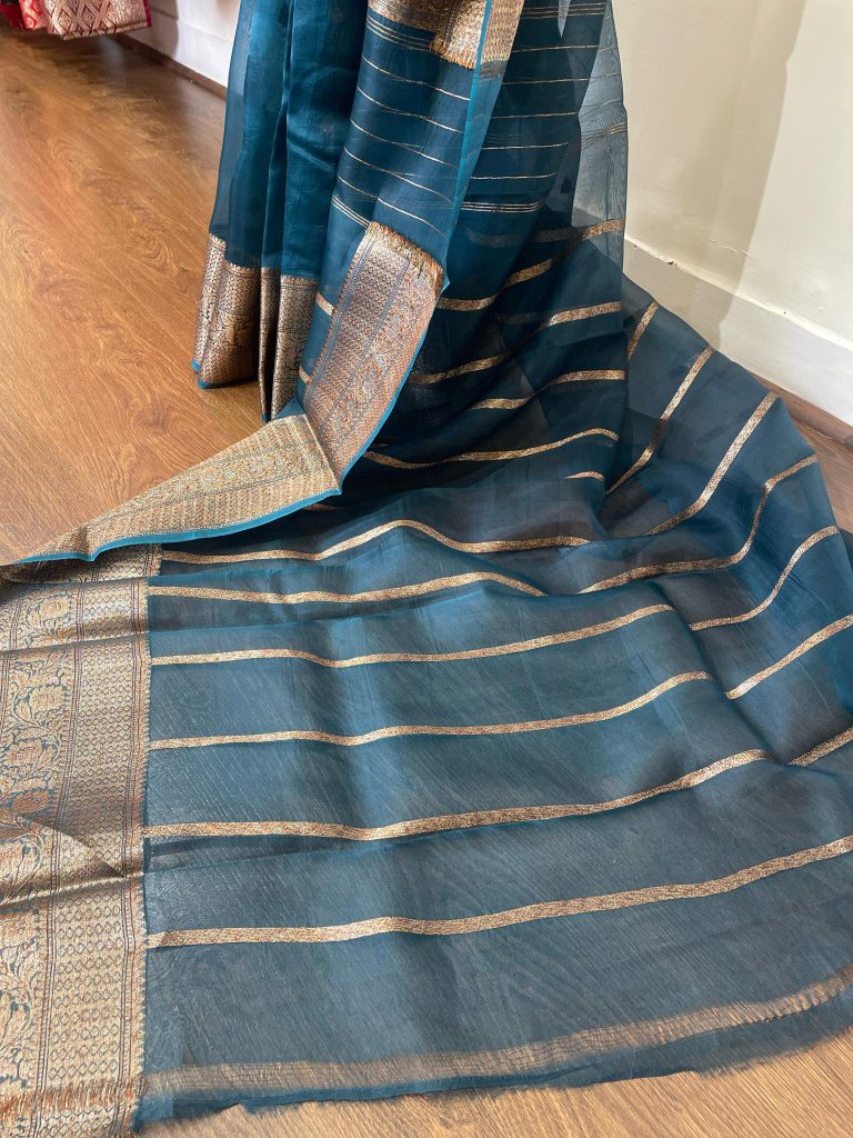 SILK ORGANZA BANARASI SAREE - Image 3