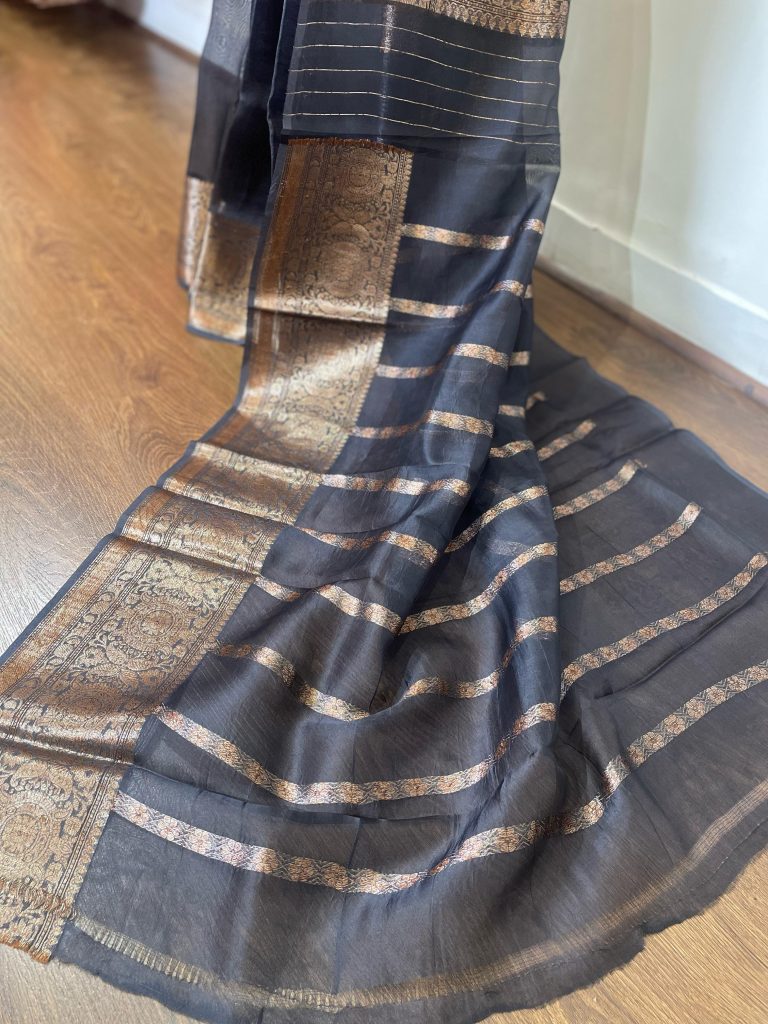 SILK ORGANZA BANARASI SAREE - Image 3