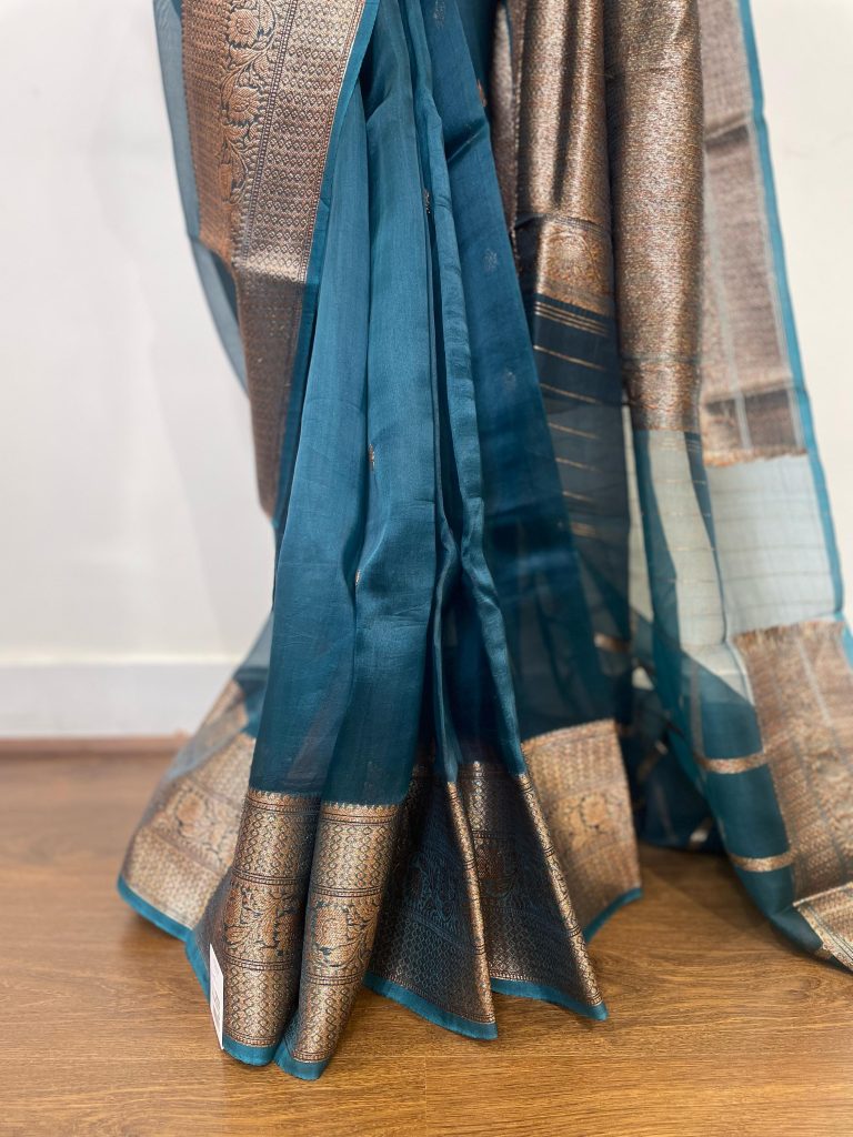 SILK ORGANZA BANARASI SAREE - Image 4