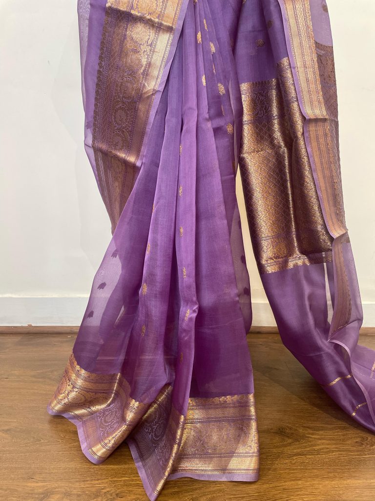 SILK ORGANZA BANARASI SAREE - Image 3