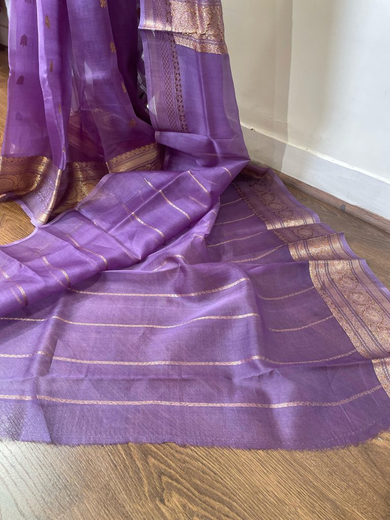 SILK ORGANZA BANARASI SAREE - Image 4