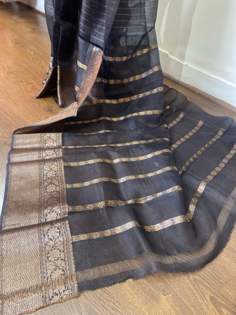 SILK ORGANZA BANARASI SAREE - Image 4