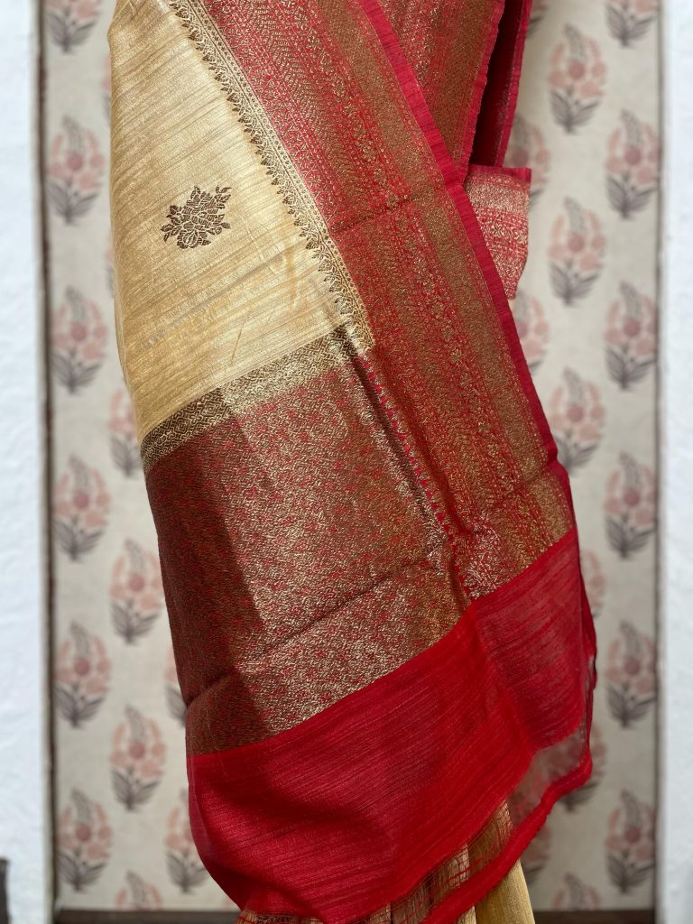 TUSSAR RAW SILK SAREE - Image 4