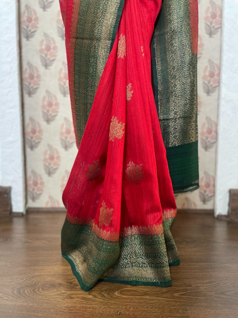 TUSSAR RAW SILK SAREE - Image 3