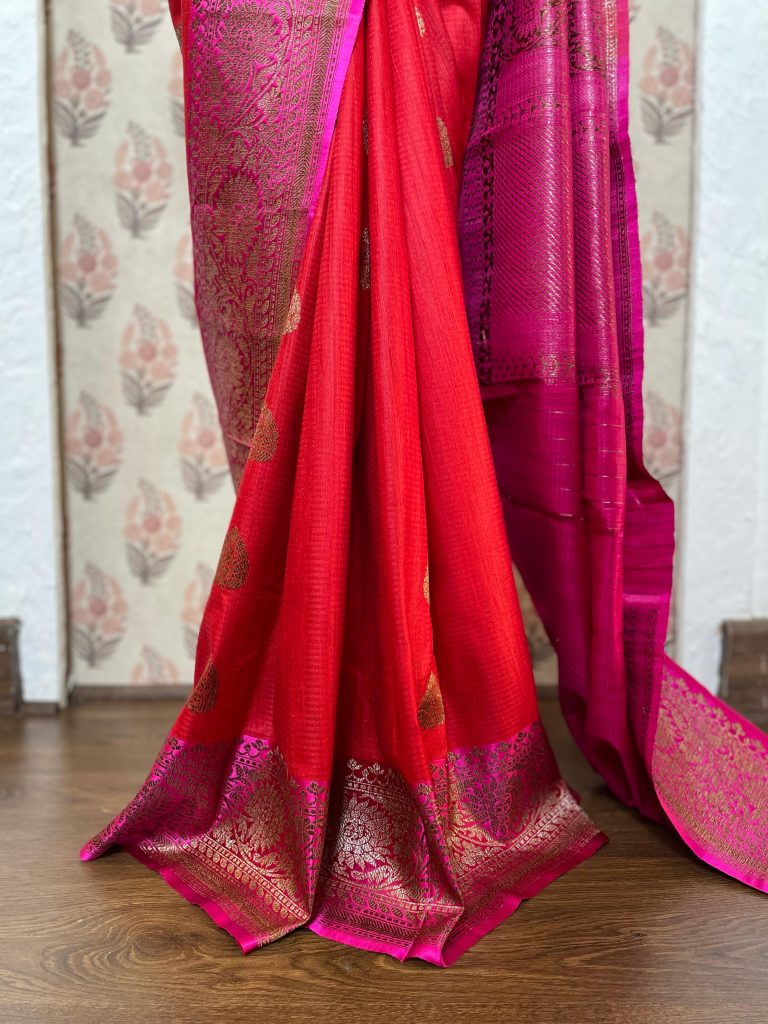 TUSSAR DUPION SILK SAREE - Image 4