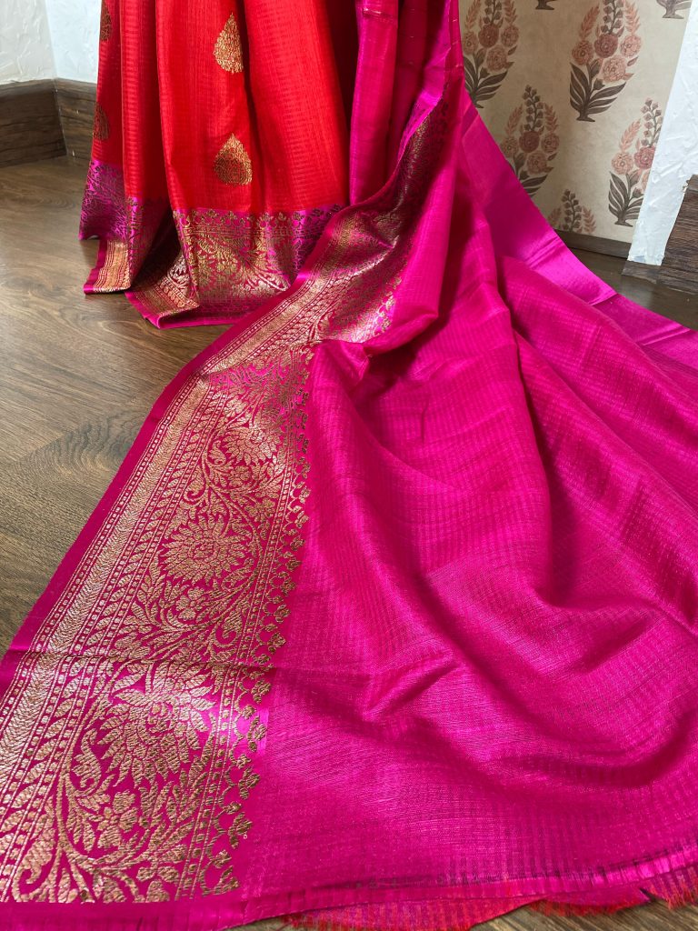 TUSSAR DUPION SILK SAREE - Image 3