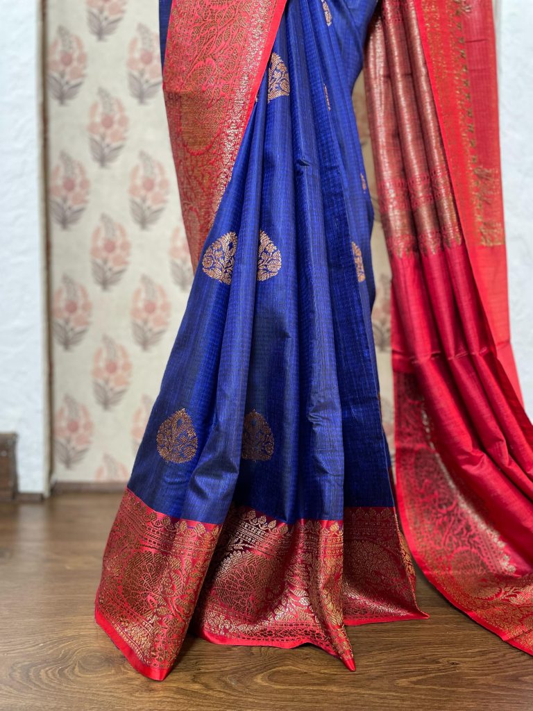 TUSSAR DUPION SILK SAREE - Image 2