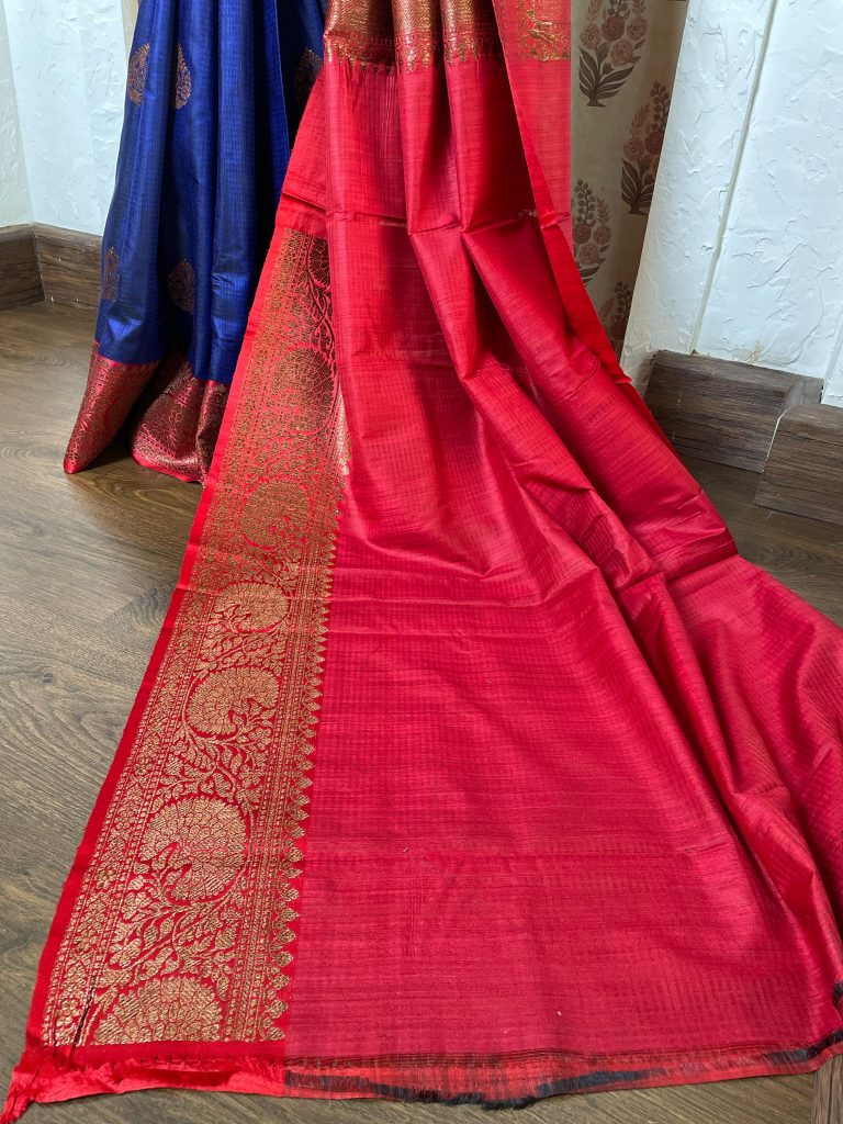 TUSSAR DUPION SILK SAREE - Image 4