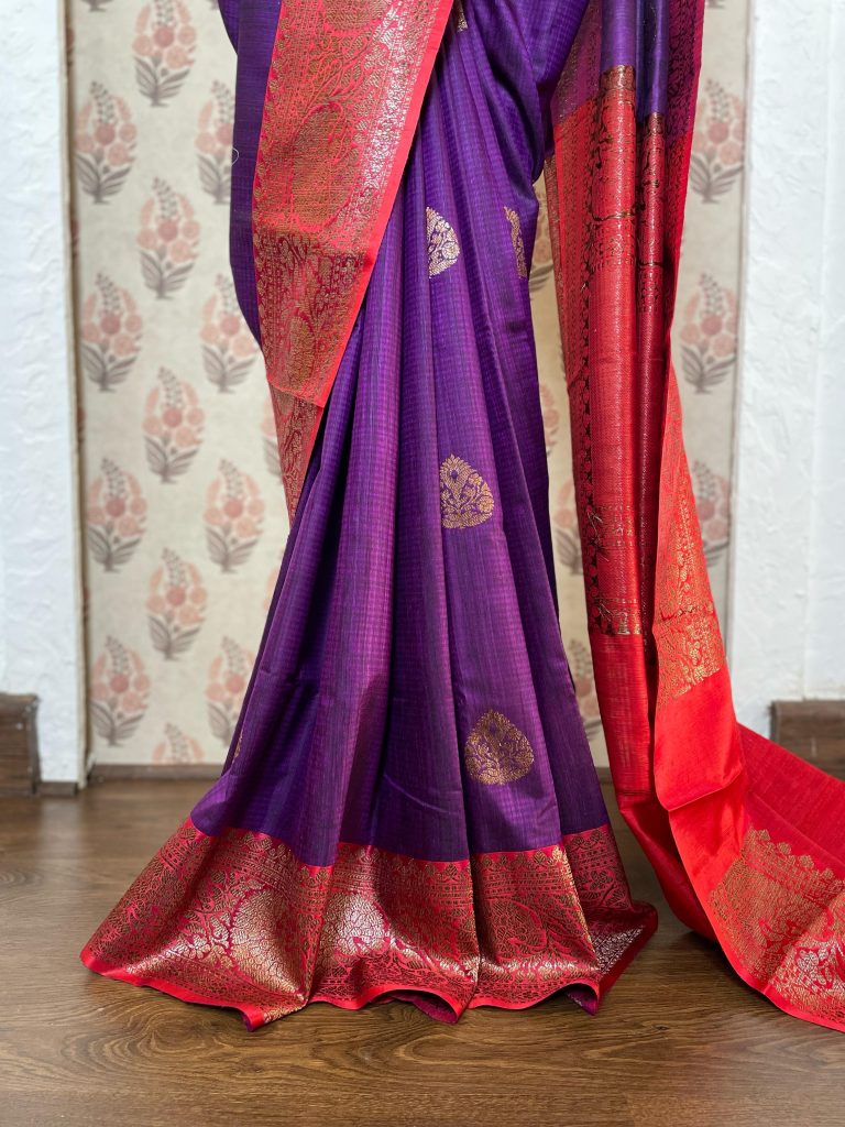 TUSSAR DUPION SILK SAREE - Image 4