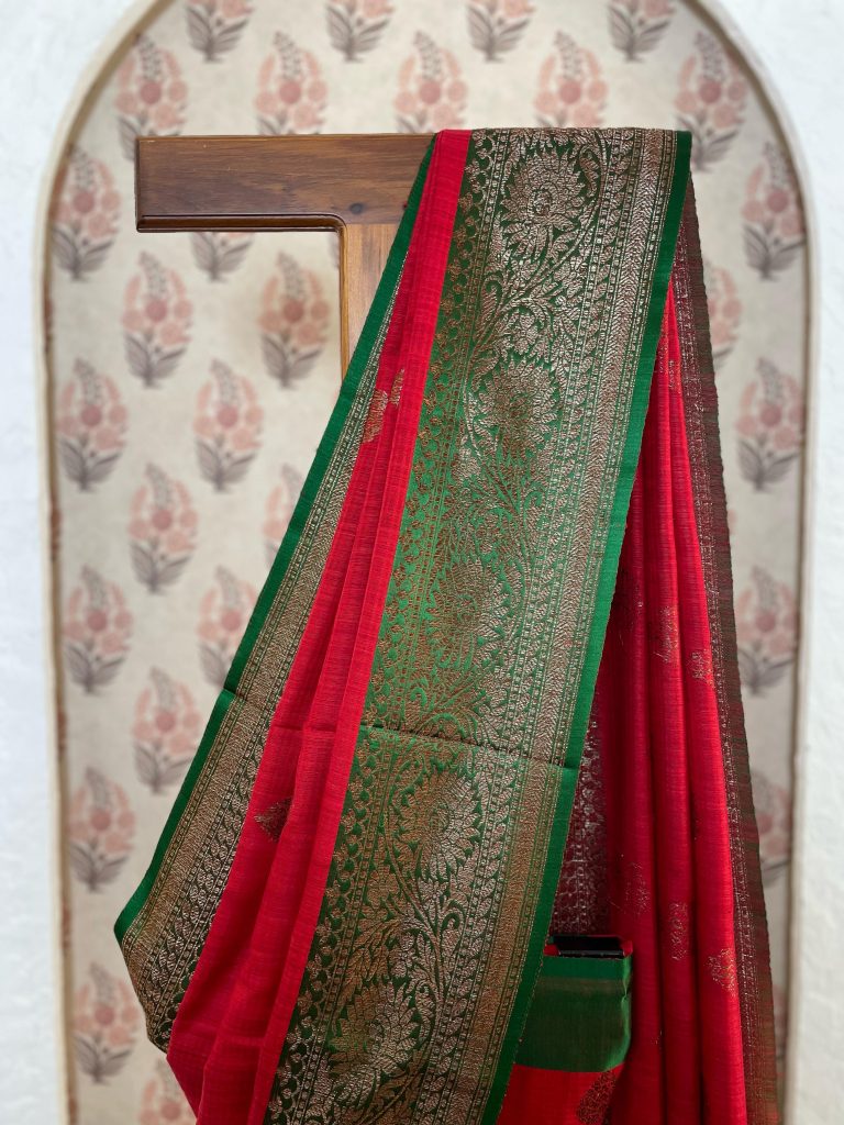TUSSAR DUPION SILK SAREE - Image 3