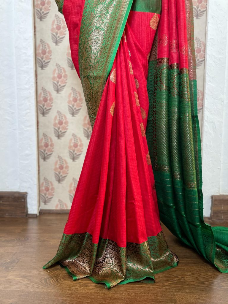 TUSSAR DUPION SILK SAREE - Image 4