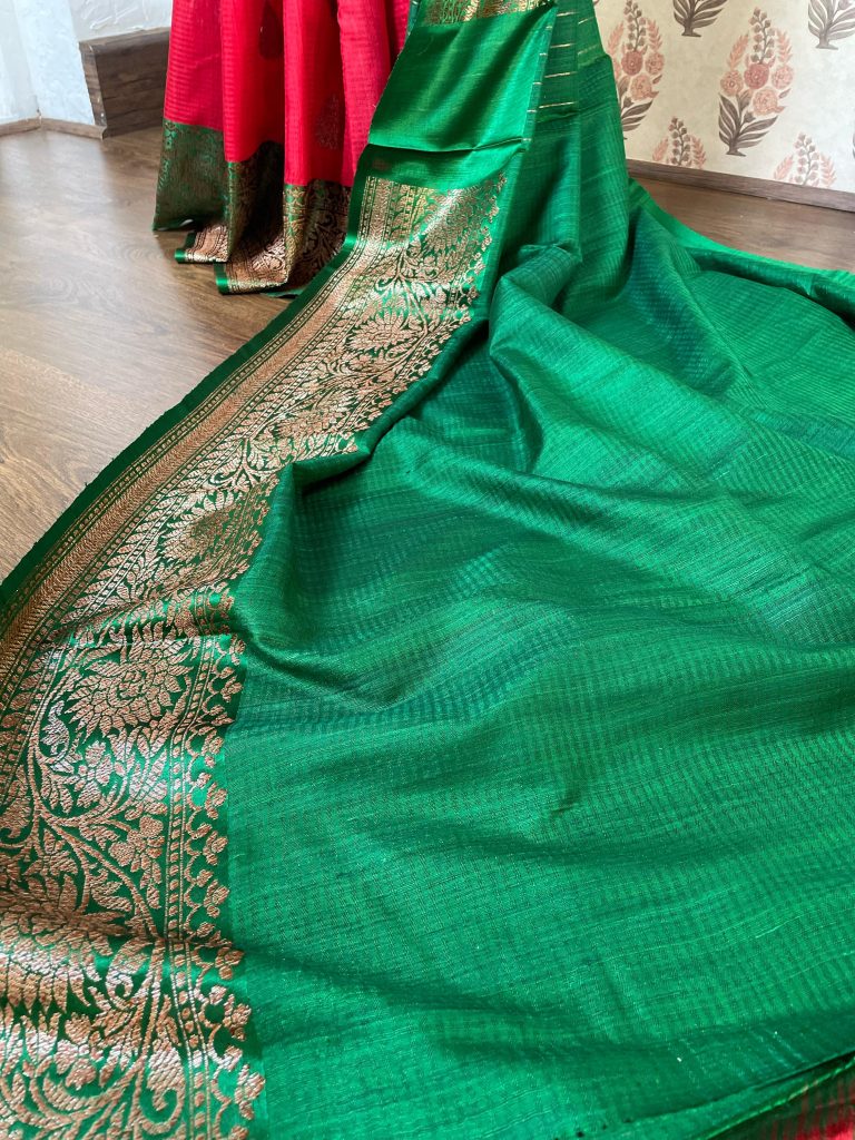 TUSSAR DUPION SILK SAREE - Image 2