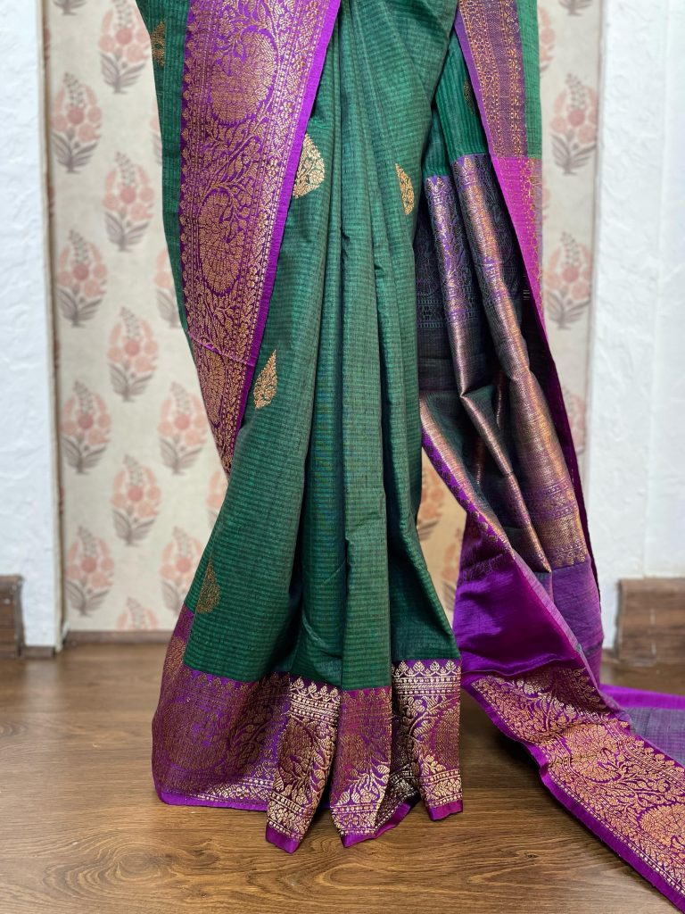 TUSSAR DUPION SILK SAREE - Image 3