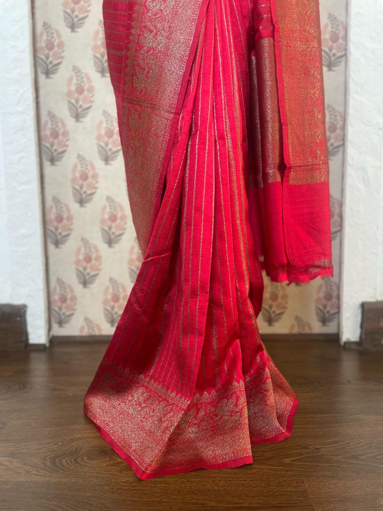 TUSSAR RAW SILK SAREE - Image 3