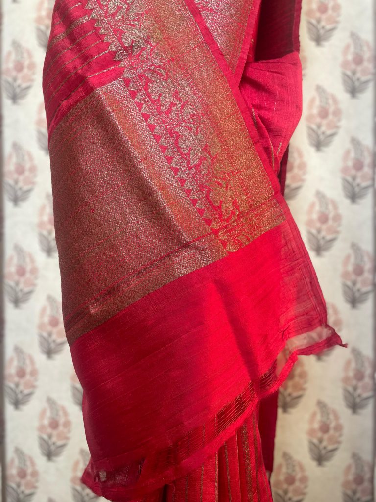 TUSSAR RAW SILK SAREE - Image 2