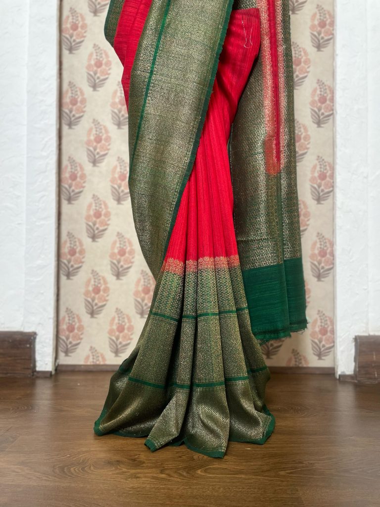 TUSSAR RAW SILK SAREE - Image 3