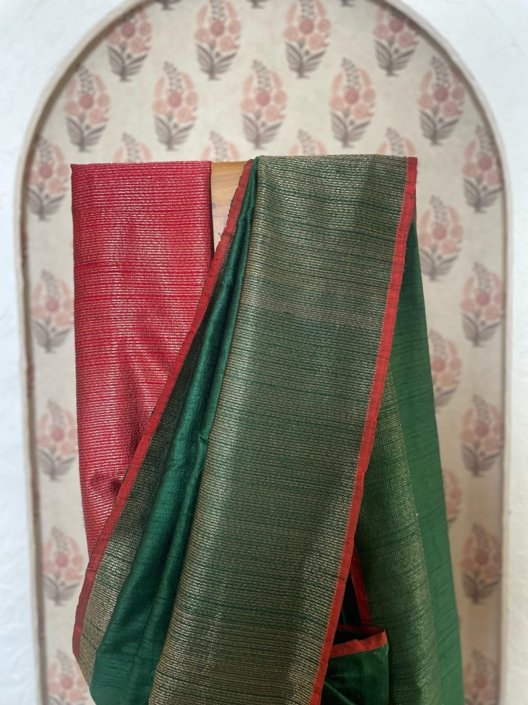 TUSSAR RAW SILK SAREE - Image 4