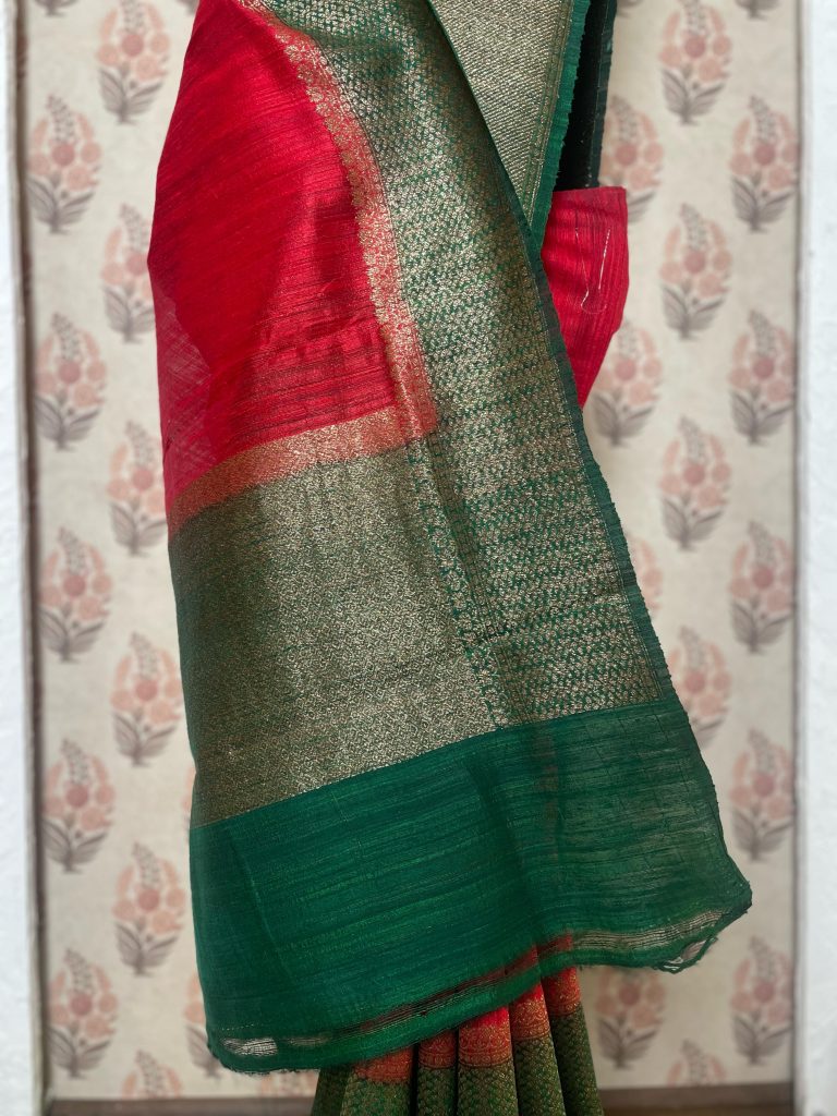 TUSSAR RAW SILK SAREE - Image 2