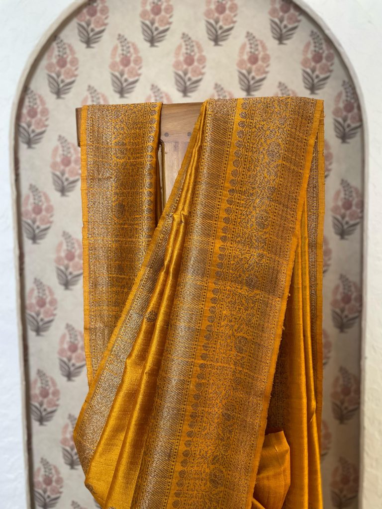 TUSSAR RAW SILK SAREE - Image 4