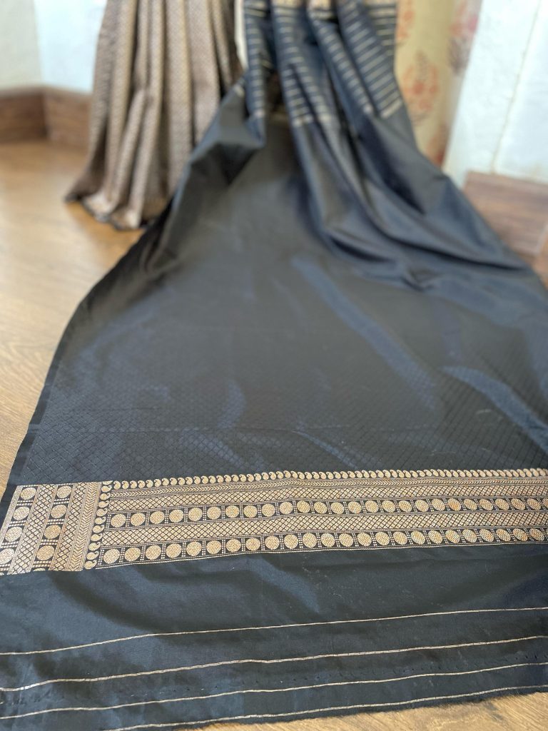 SEMI KATAN SILK BROCADE SAREE - Image 2