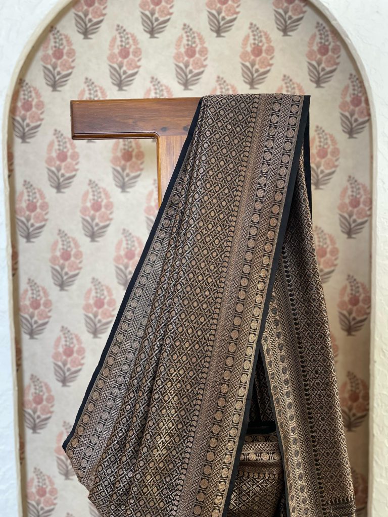 SEMI KATAN SILK BROCADE SAREE - Image 3
