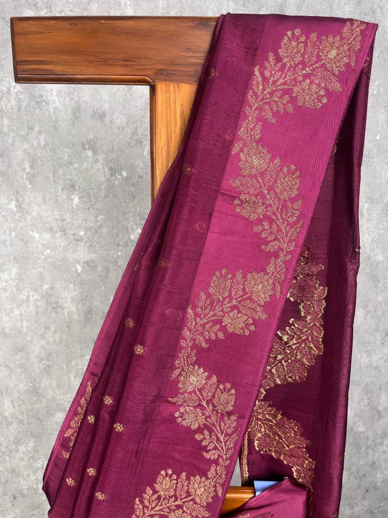 SEMI TUSSAR RAW SILK BANARASI SAREE - Image 3