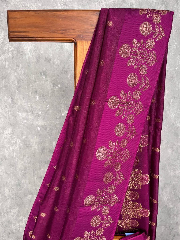 SEMI TUSSAR RAW SILK BANARASI SAREE - Image 3