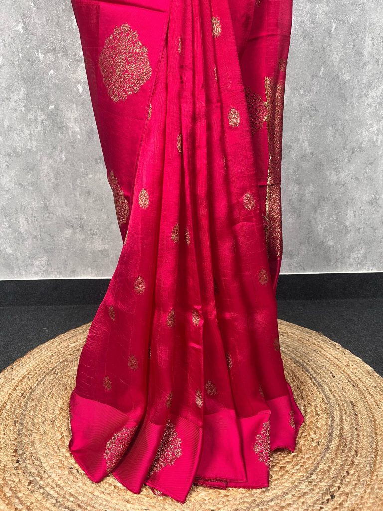 SEMI TUSSAR RAW SILK BANARASI SAREE - Image 3