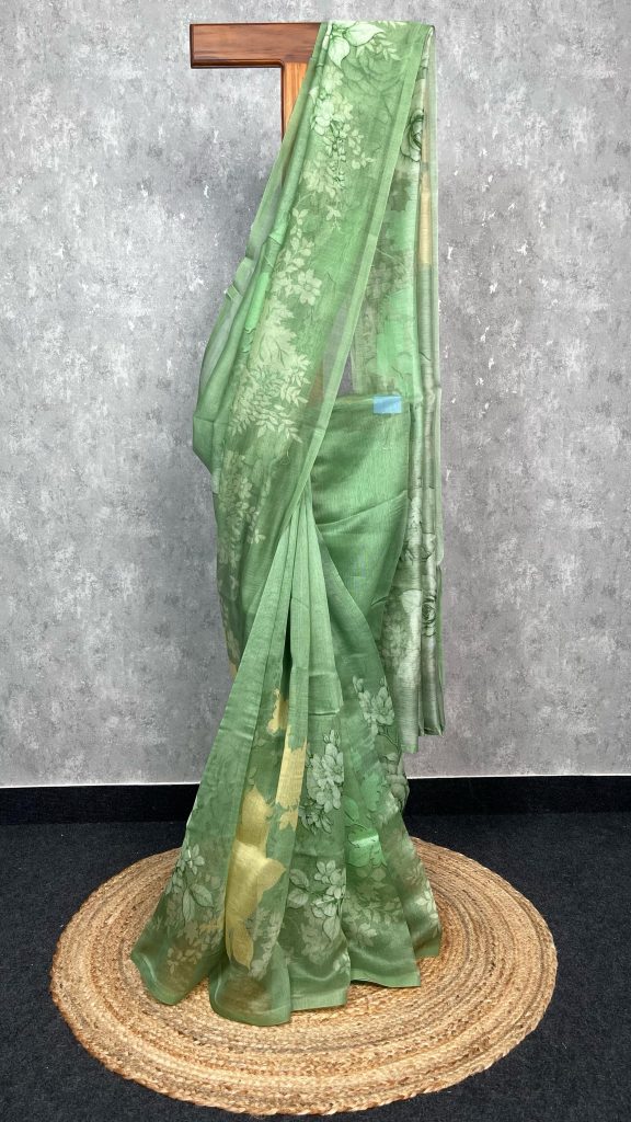 LINEN PRINTED SAREE