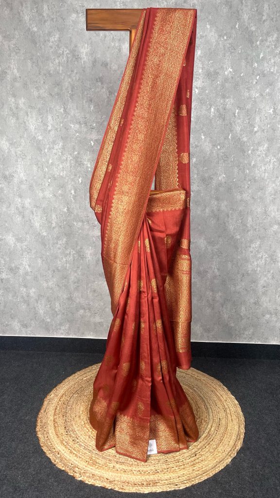 SEMI TUSSAR RAW SILK BANARASI SAREE