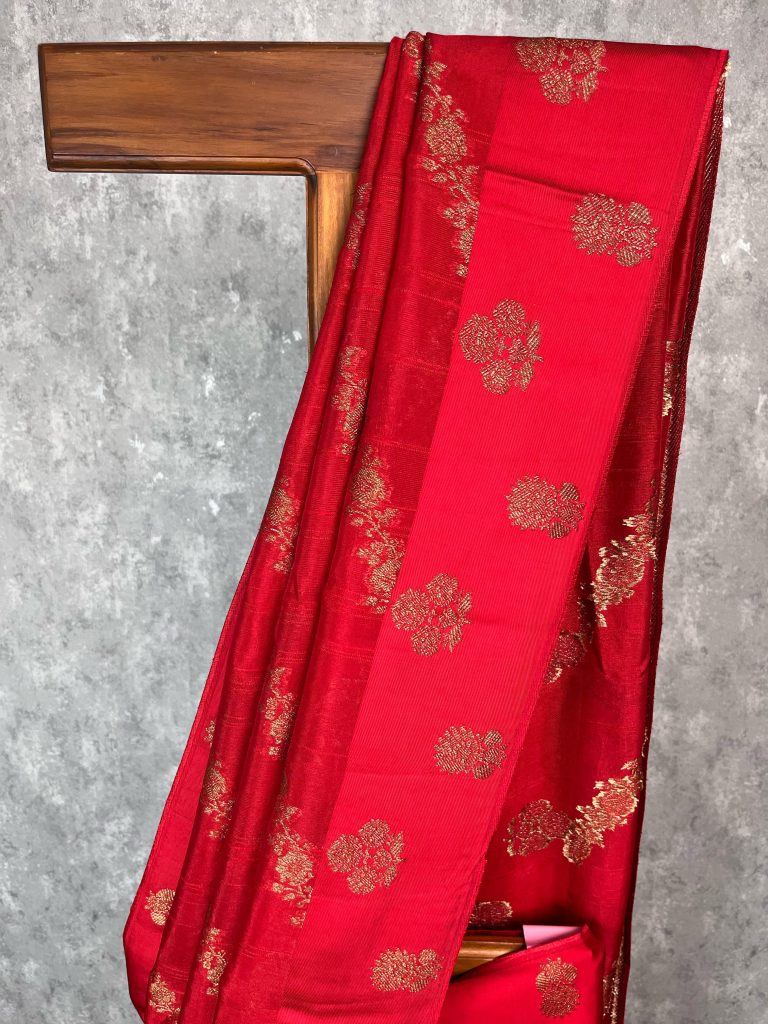 SEMI TUSSAR RAW SILK BANARASI SAREE - Image 3
