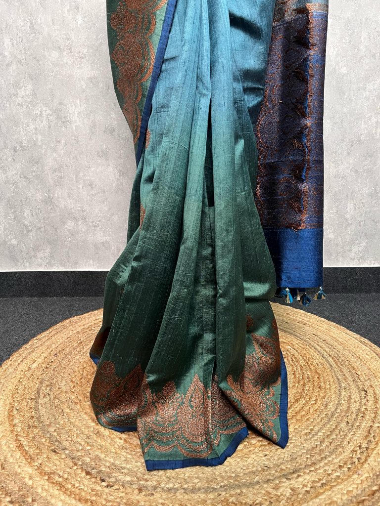 TUSSAR RAW SILK BANARASI SAREE - Image 2