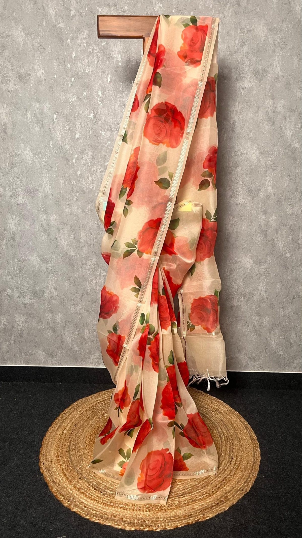 SILK ORGANZA PRINTED SAREE