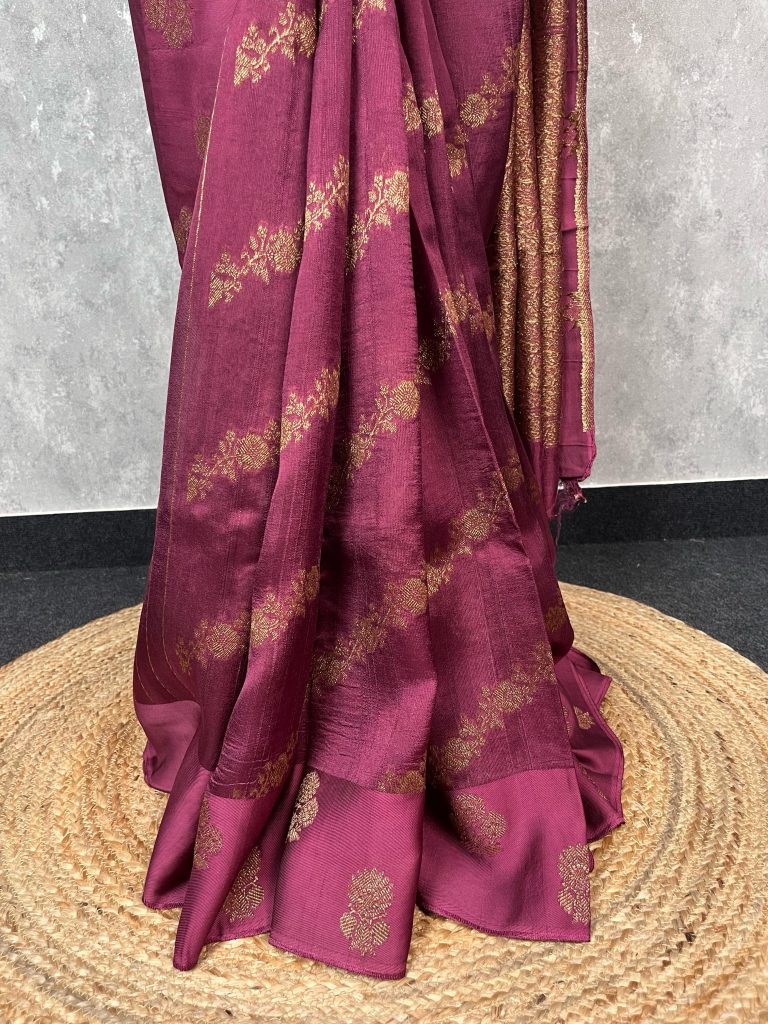 SEMI TUSSAR RAW SILK BANARASI SAREE - Image 3