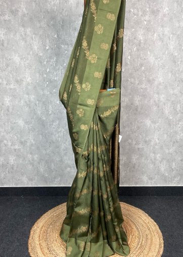 SEMI TUSSAR RAW SILK BANARASI SAREE