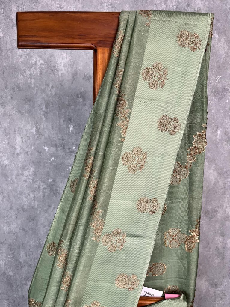 SEMI TUSSAR RAW SILK BANARASI SAREE - Image 3