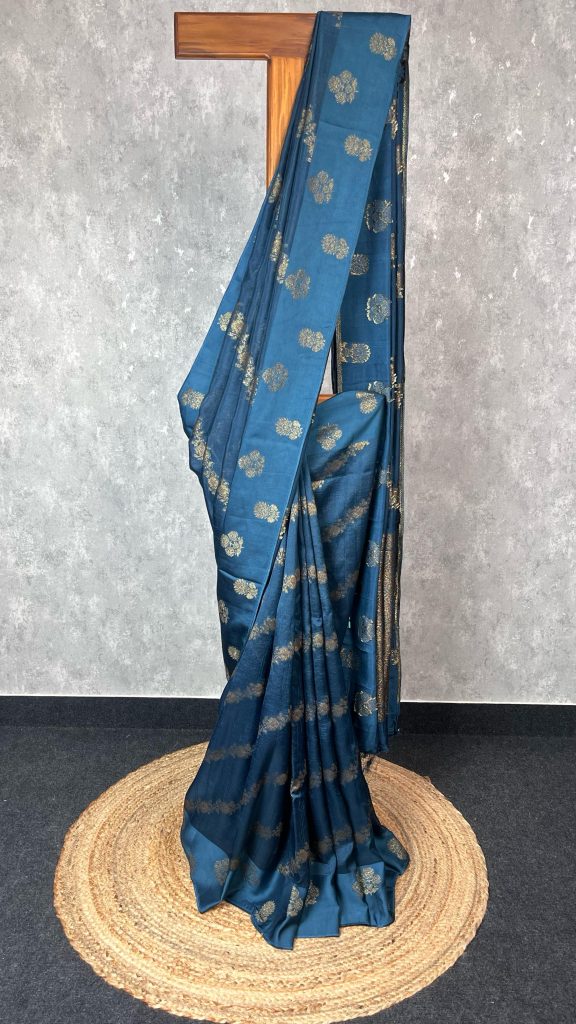 SEMI TUSSAR RAW SILK BANARASI SAREE