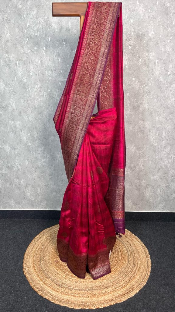 TUSSAR RAW SILK BANARASI SAREE