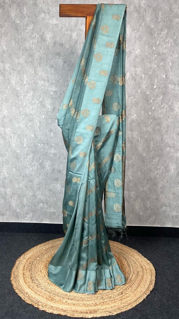 SEMI TUSSAR RAW SILK BANARASI SAREE