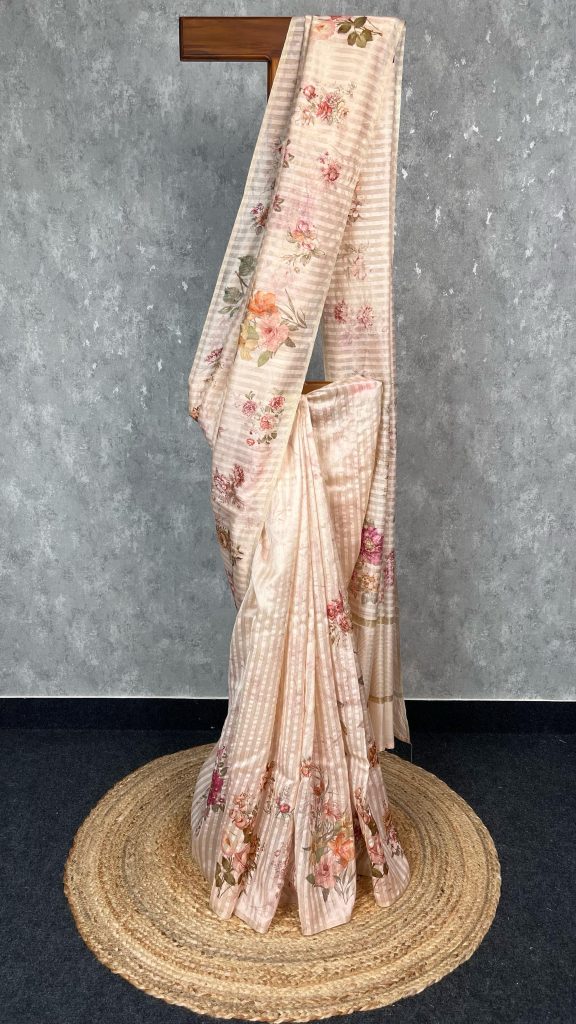 TISSUE SILK PRINTED SAREE
