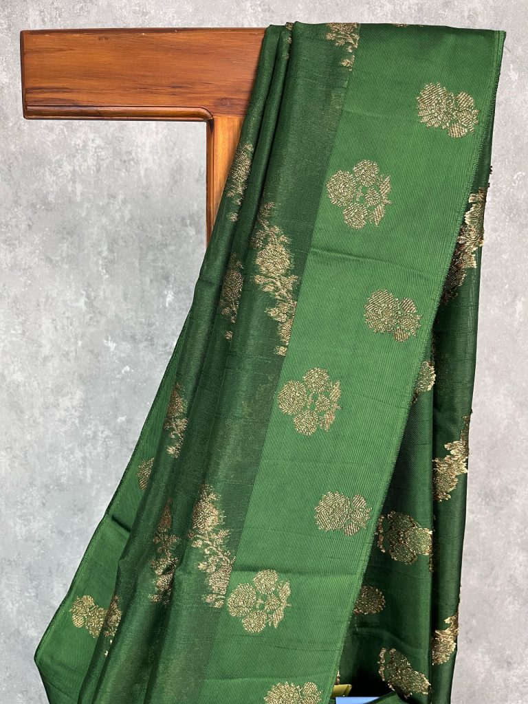 SEMI TUSSAR RAW SILK BANARASI SAREE - Image 2