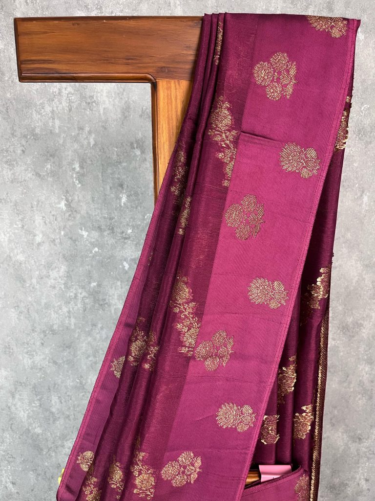 SEMI TUSSAR RAW SILK BANARASI SAREE - Image 2