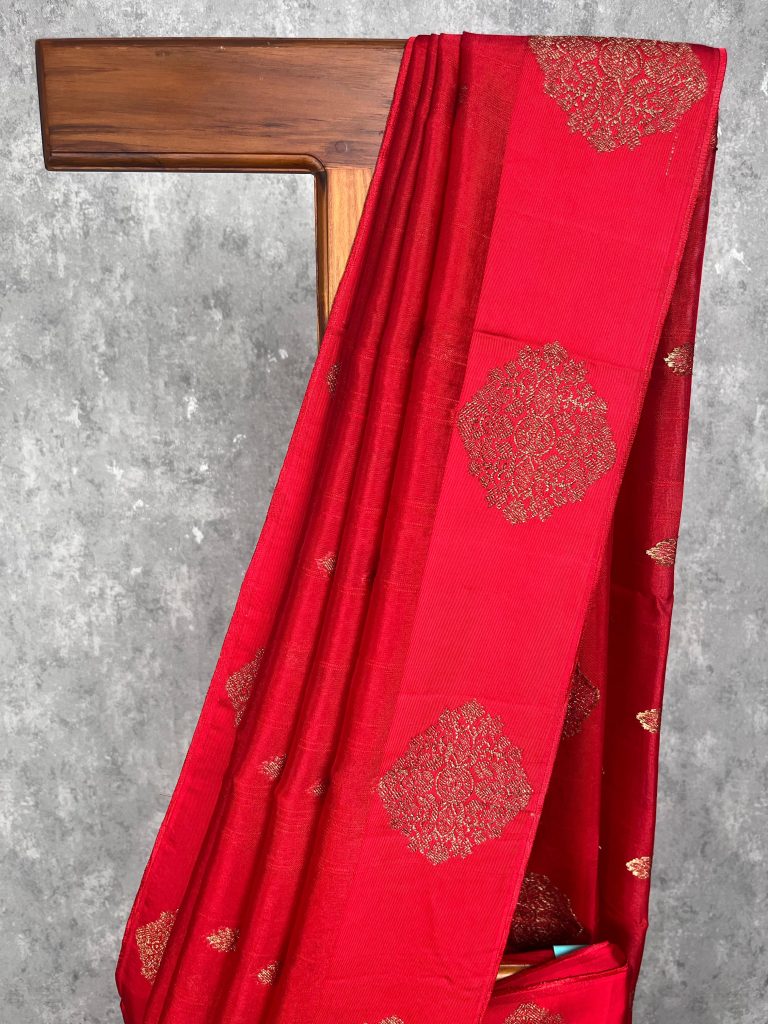 SEMI TUSSAR RAW SILK BANARASI SAREE - Image 2