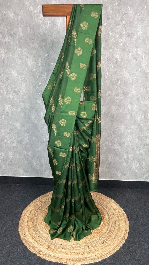 SEMI TUSSAR RAW SILK BANARASI SAREE
