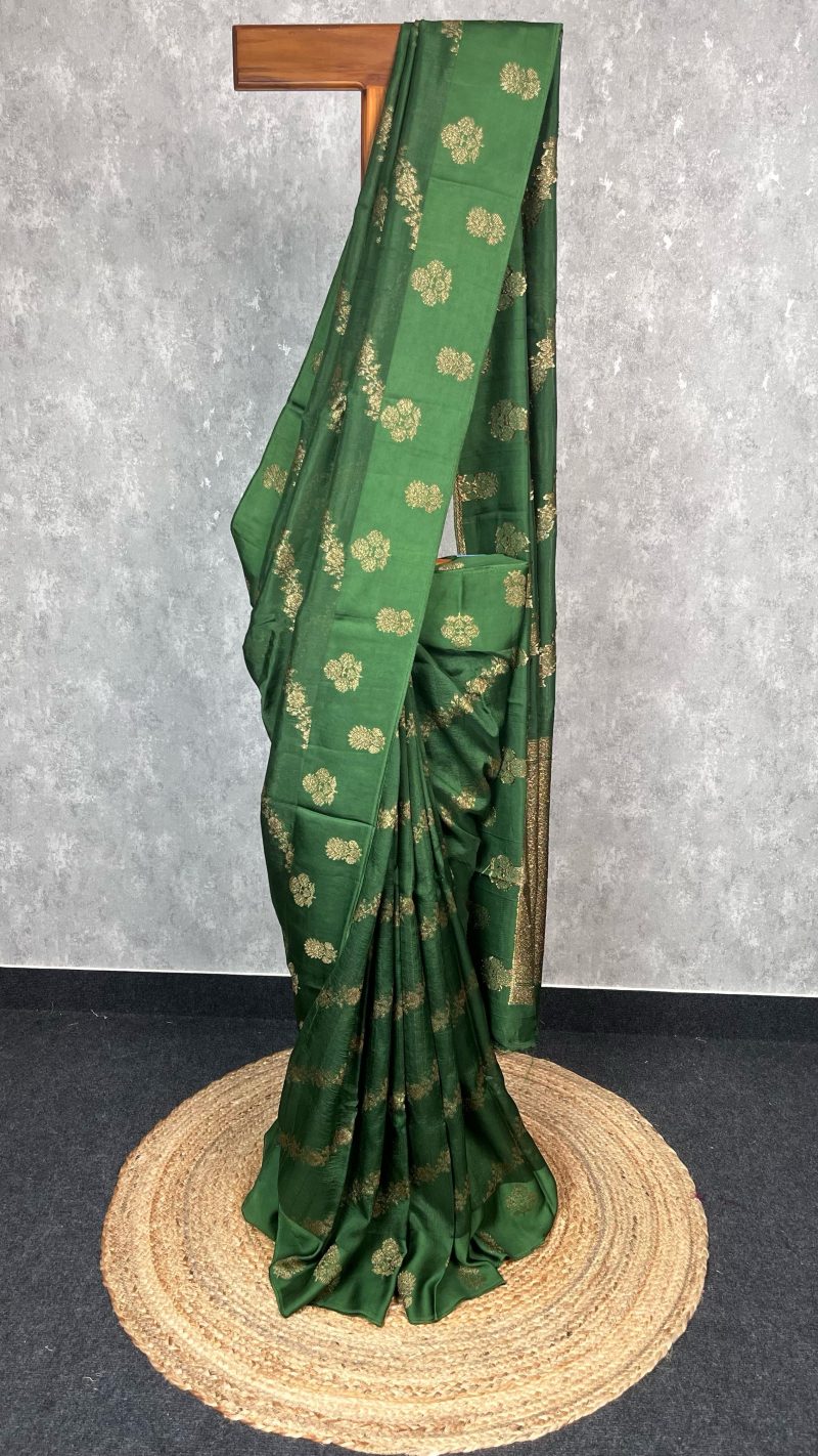 SEMI TUSSAR RAW SILK BANARASI SAREE