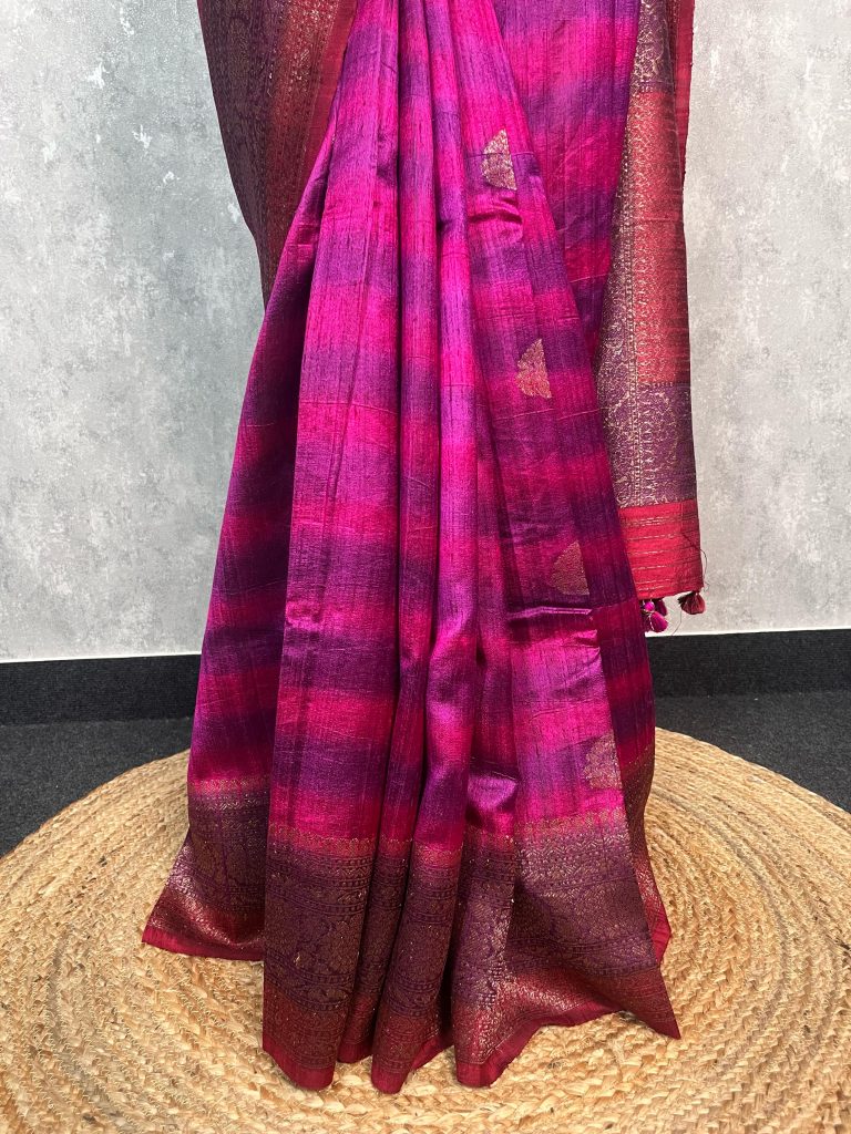TUSSAR RAW SILK BANARASI SAREE - Image 2
