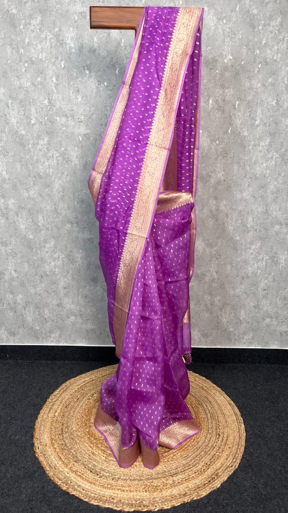 SILK ORGANZA ZARI BANARASI SAREE