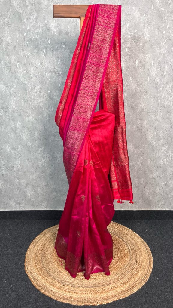 TUSSAR RAW SILK BANARASI SAREE