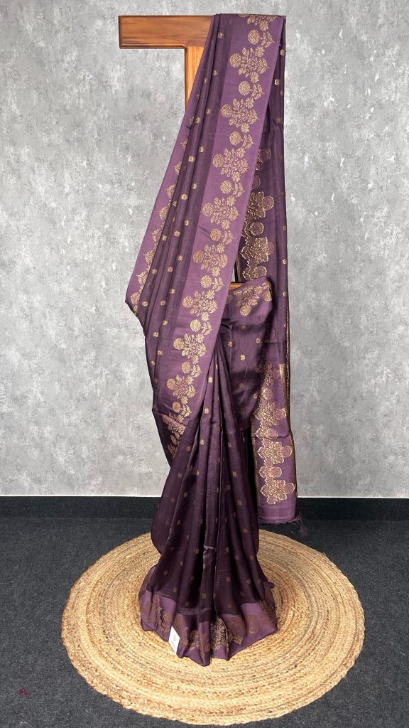 SEMI TUSSAR RAW SILK BANARASI SAREE